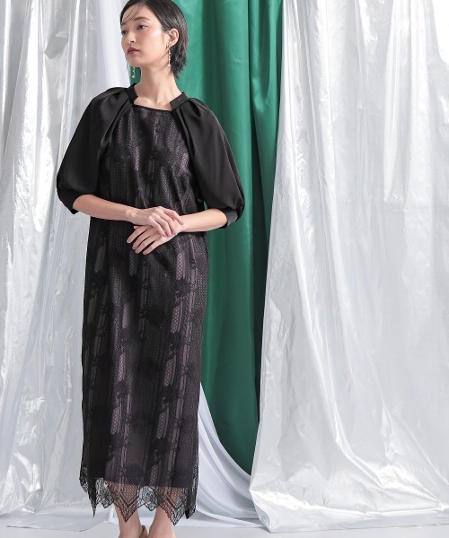 Callarus ドレス 「Callarus」ボリュームスリーブデザインレース