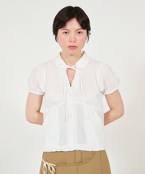 TINA:JOJUN / 半袖ブラウス TINA：JOJUN ブラウス シャツ 半袖 フリルブラウス レディース