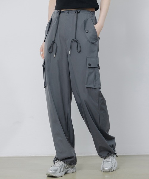 SAISON DE PAPILLON パンツ カーゴパンツ 軽量ナイロンカーゴパンツ 