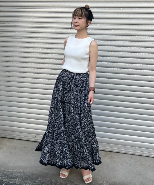 スカート 「MARIHA/マリハ」草原の虹のスカート Spring Berries/Black  