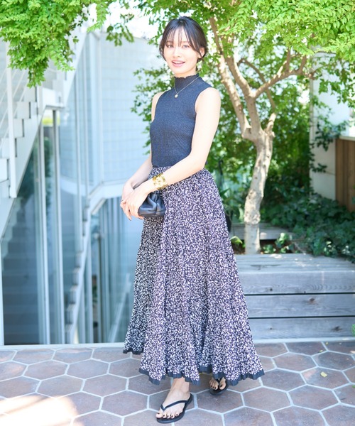 スカート 「MARIHA/マリハ」草原の虹のスカート Spring Berries/Black  