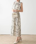 ワンピース 夏 花柄シフォンワンピースの詳細画像4