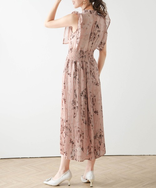 SUGAR BISKET ワンピース 花柄シフォンワンピース : ZOZOTOWN