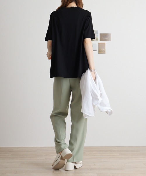 tシャツ BRODIAEA イラストプリント極サラTシャツ レディース