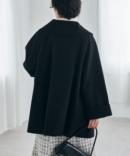 RANAN（ラナン） コート アウター ウール調ビッグカラーガウンコート