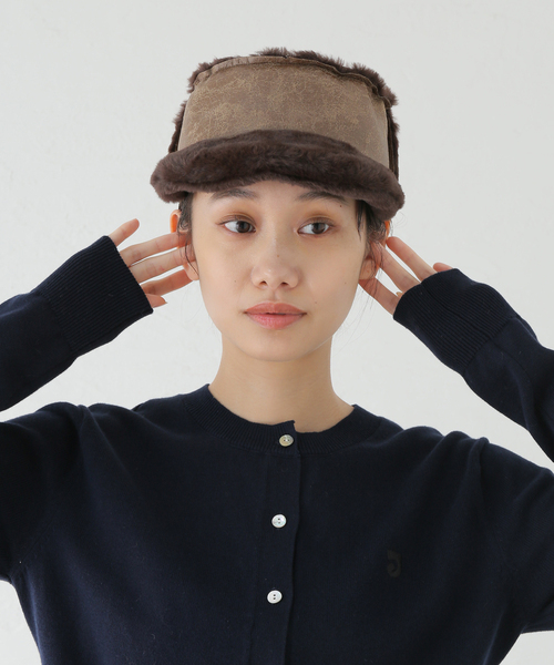 キャップ [AWESOME NEEDS]BELLBOY CAP AWESOME NEEDS 帽子 キャップ BELLBOY CAP_SHEARLING_BROW