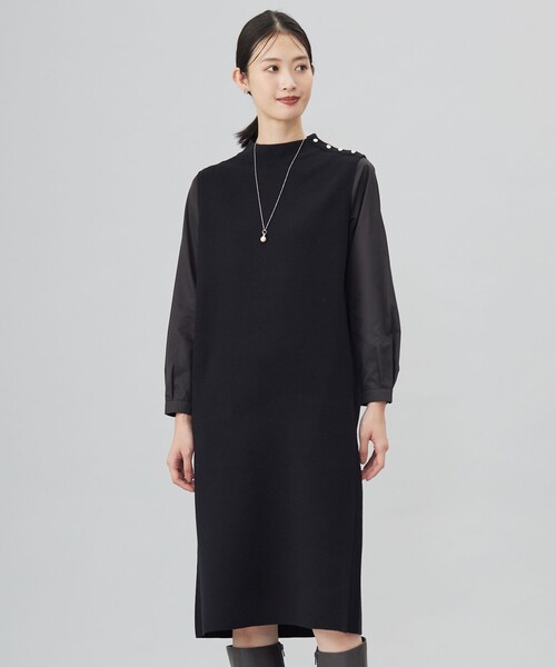 J.PRESS（J.プレス） ワンピース 「洗える」CLOTH COMBI KNIT