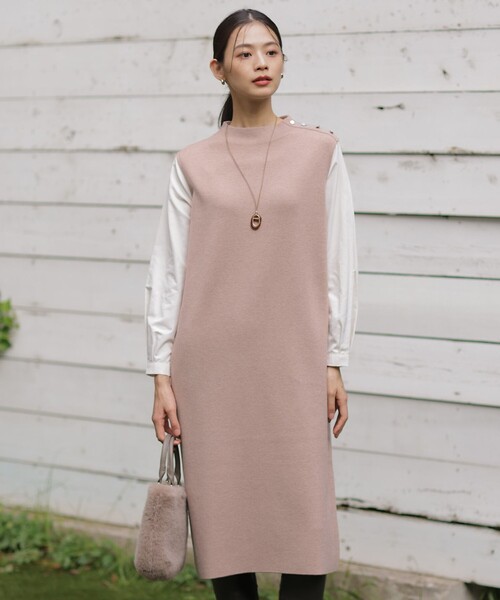 J.PRESS（J.プレス） ワンピース 「洗える」CLOTH COMBI KNIT