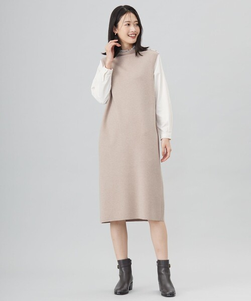 J.PRESS（J.プレス） ワンピース 「洗える」CLOTH COMBI KNIT