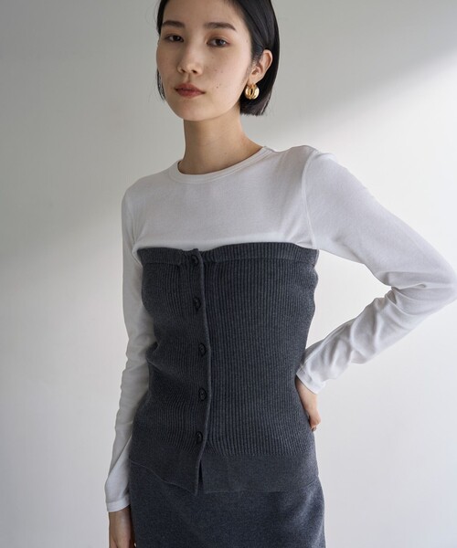 UNFILO tシャツ 「洗える」コットンカシミヤ クルーネック