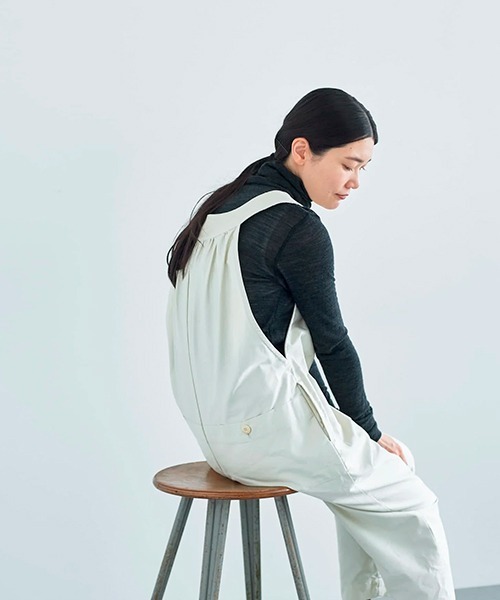 HAU サロペットパンツ　ホワイト HAU（CLASKA） サロペット オーバーオール サロペットパンツ