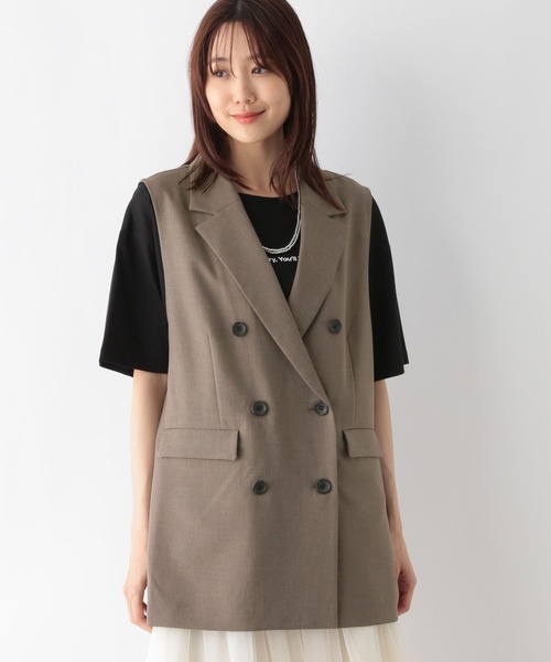 ベスト ジレ お手入れらくらくSET UPビスチェ/136189 レディース GLOBAL WORK ベスト ジレ お手入れらくらくSET UPビスチェ