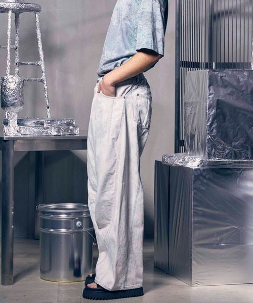 立体裁断カッティングデニムパンツ MAISON SPECIAL ジーンズ 「UNISEX」Three-Dimensional Cutting