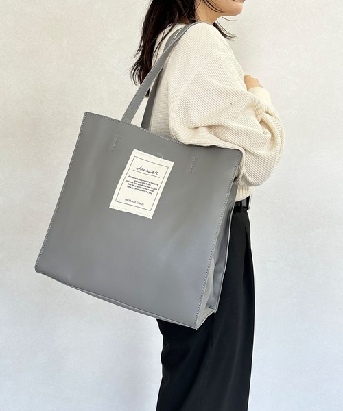 BAYBLO トートバッグ (KS)フェイクレザーボックストート メンズ