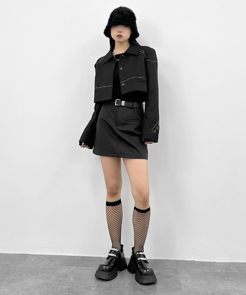LVEU. ニット セーター 「LVEU.」ラメリブオフショルトップス