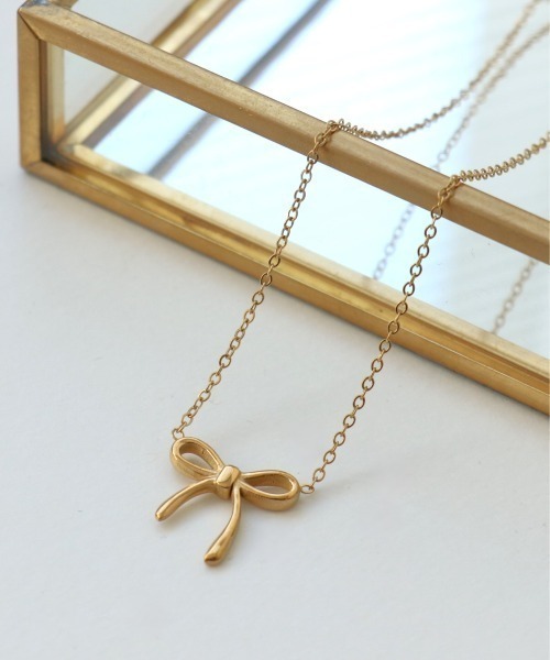 Three Four Time（スリーフォータイム） ネックレス リボンステンレス