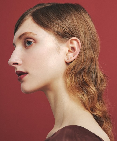 ピアス 「les bon bon」K18 petit coeur pierce BOB571 レディースの画像