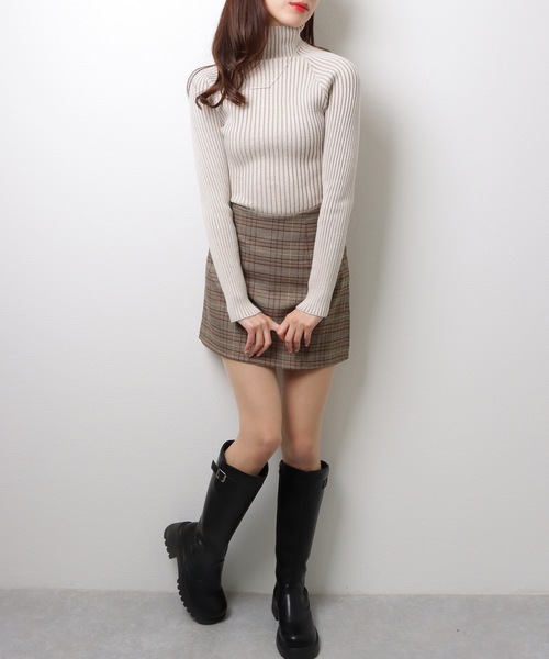 rairai　タートルネック Rib Knit DAYRA ニット セーター ソリッドカラー タートルネック リブ ニット