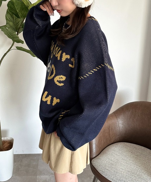 apres jour mignon（アプレジュールミニョン） ニット セーター 手書き  