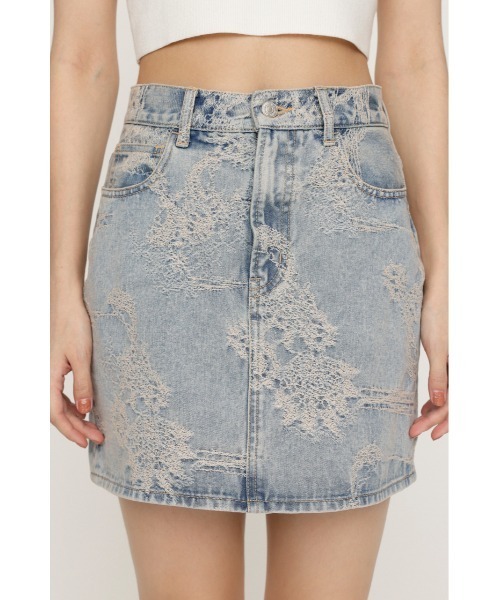 SLY J/W JQ DENIM S/SK デニムショートスカート SLY デニムスカート J/W JQ DENIM S/SK ジャストウエスト