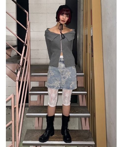 SLY デニムスカート J/W JQ DENIM S/SK ジャストウエスト