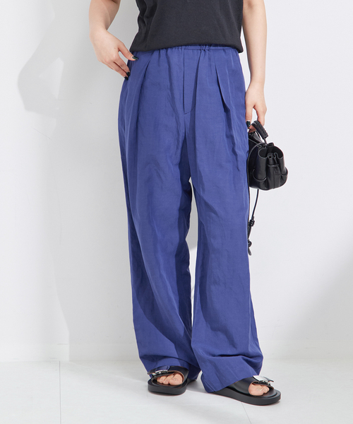 journal standard L'essage スラックス パンツ VIS/LINEN タック