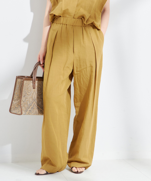 journal standard L'essage スラックス パンツ VIS/LINEN タック