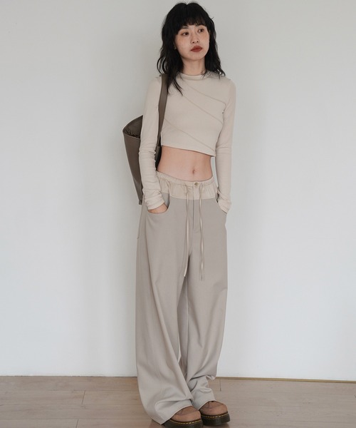 OAMC イージーパンツ　Sサイズ　ベージュ　23AW 裾にドローコード付き OAMC イージーパンツ Sサイズ ベージュ 23AW 裾にドローコード付き