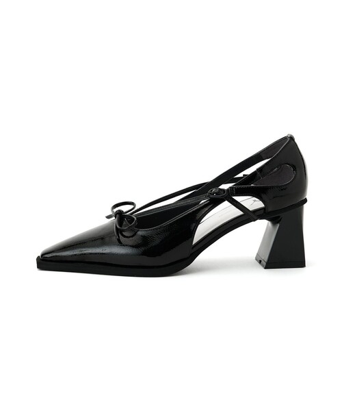 UNITED ARROWS パンプス　　新品未使用品　　日本製 SY UNITED ARROWS パンプス 「SY」リボンサイド オープントゥ