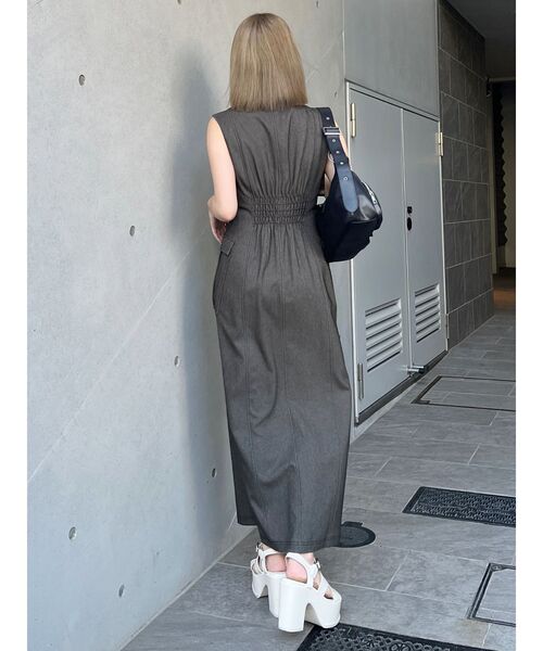 【新品タグ付き】MURUAフロントジップナローワンピース　サイズ2 MURUA ワンピース フロントジップナローワンピース : ZOZOTOWN