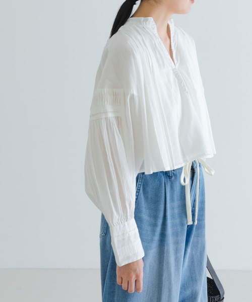 URBAN RESEARCH ブラウス シャツ コットンボイルタックショート