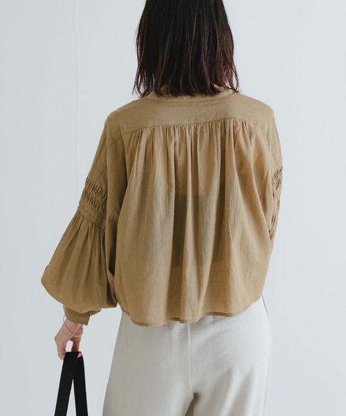 URBAN RESEARCH ブラウス シャツ コットンボイルタックショート