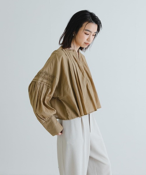 URBAN RESEARCH ブラウス シャツ コットンボイルタックショート