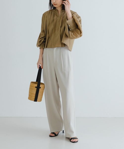 URBAN RESEARCH ブラウス シャツ コットンボイルタックショート