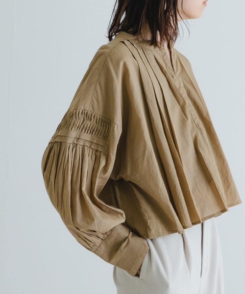 URBAN RESEARCH ブラウス シャツ コットンボイルタックショート