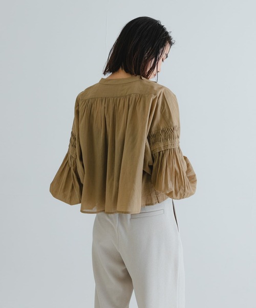 URBAN RESEARCH ブラウス シャツ コットンボイルタックショート