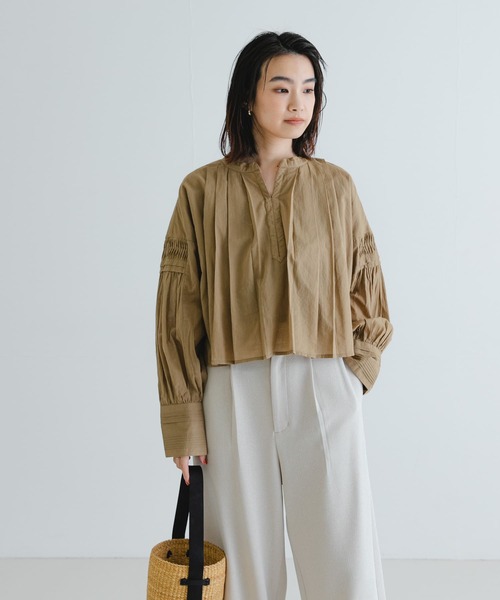 アーバンリサーチ　コットンボイルタックショートシャツ URBAN RESEARCH ブラウス シャツ コットンボイルタックショート