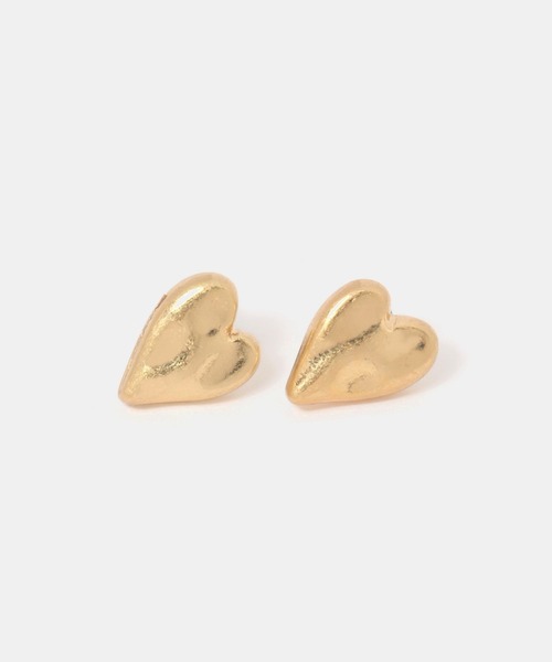 フラッシュ ハート ピアス HEART MOON PIERCED EARRINGS(2JP0964)K10 ピアス｜スター