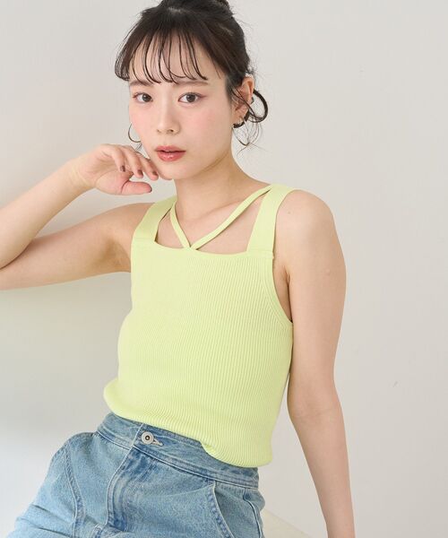 Drop dead ドロップデッド　ニットレイヤードタンクトップ　y2k Drop dead ドロップデッド ニットレイヤードタンクトップ y2k