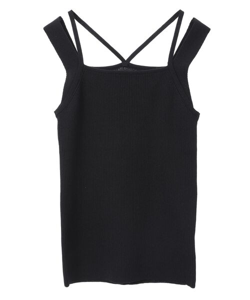 未使用 Katie UNDER PRETTIES ノースリーブ 黒 タンクトップ タンクトップ レディース 女性用 トップス ノーマル丈 ショート
