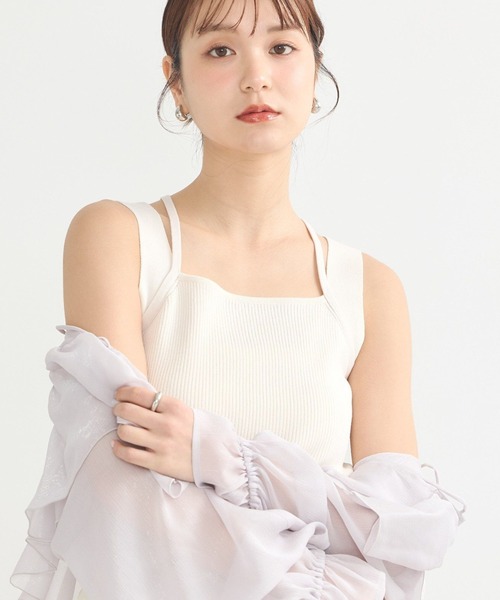 Drop dead ドロップデッド　ニットレイヤードタンクトップ　y2k Drop dead ドロップデッド ニットレイヤードタンクトップ y2k