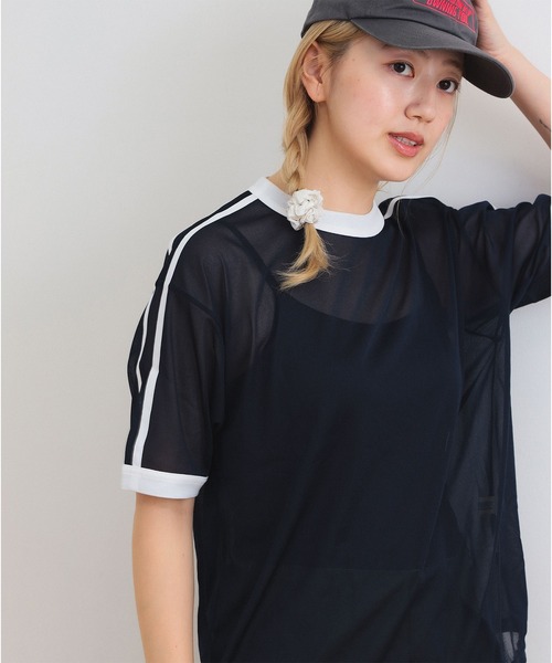 tシャツ シアー ライン ショートスリーブ レディース