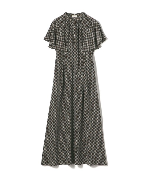Ballsey ワンピース BBタイポグラフィプリント フレアスリーブ