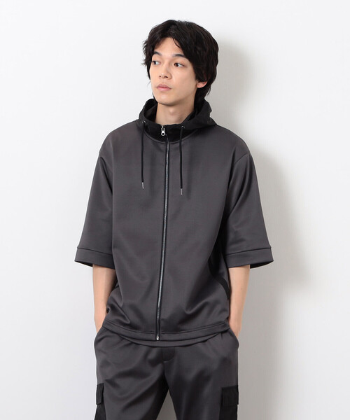 メンズウェア M COMME CA ISM ブルゾン アウター スポーティージャージ 半袖