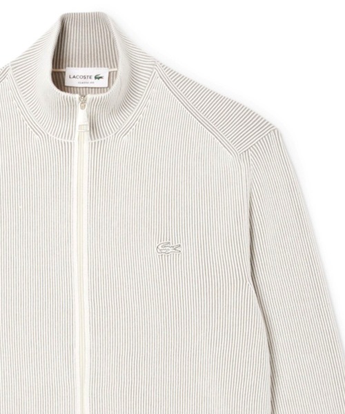 LACOSTE カーディガン リブニットトラックジャケット