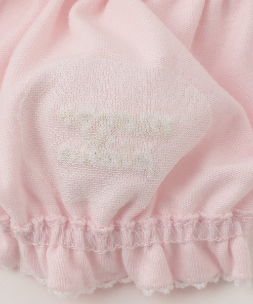 ベビー服 ロンパース タックリボン半袖2wayオールの画像