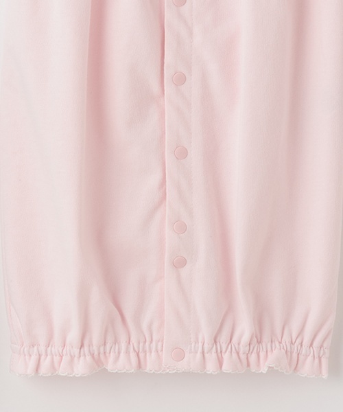 ベビー服 ロンパース タックリボン半袖2wayオールの画像