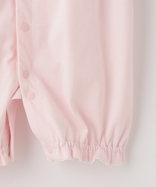 mezzo piano ベビー服 ロンパース タックリボン半袖2wayオール