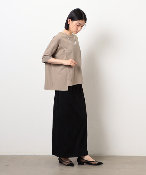 コムコム　アシメトリーTシャツ　未使用 COMME CA ISM tシャツ 「接触冷感・抗菌防臭」アシンメトリーT