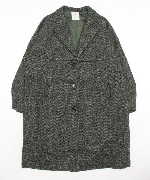 「BITTOKO」 チェスターコート FREE グリーン レディース_画像4